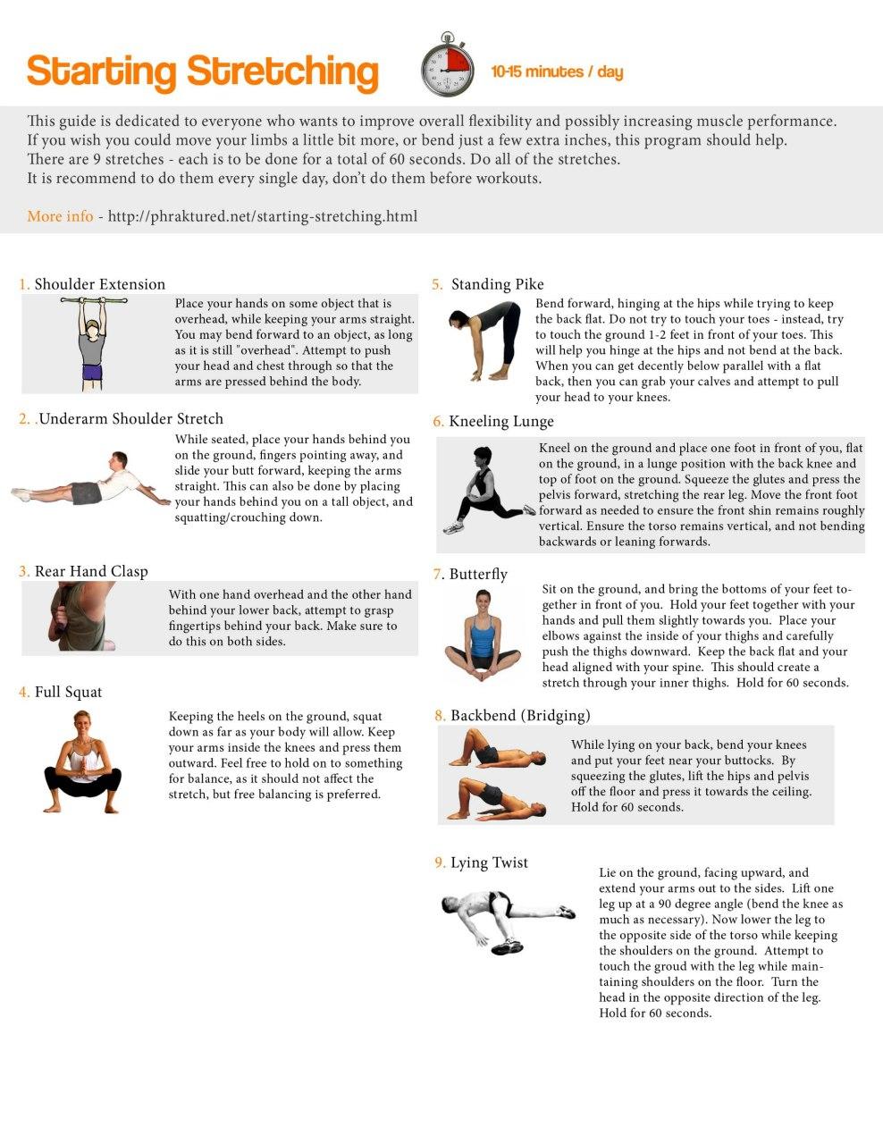 Starting Stretching infographic